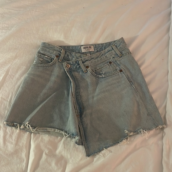 COPY - Agolde criss cross denim skirt size 25 - Picture 2 of 3